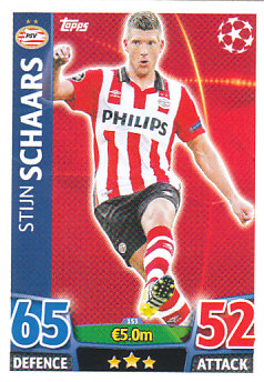 Stijn Schaars PSV Eindhoven 2015/16 Topps Match Attax CL #153